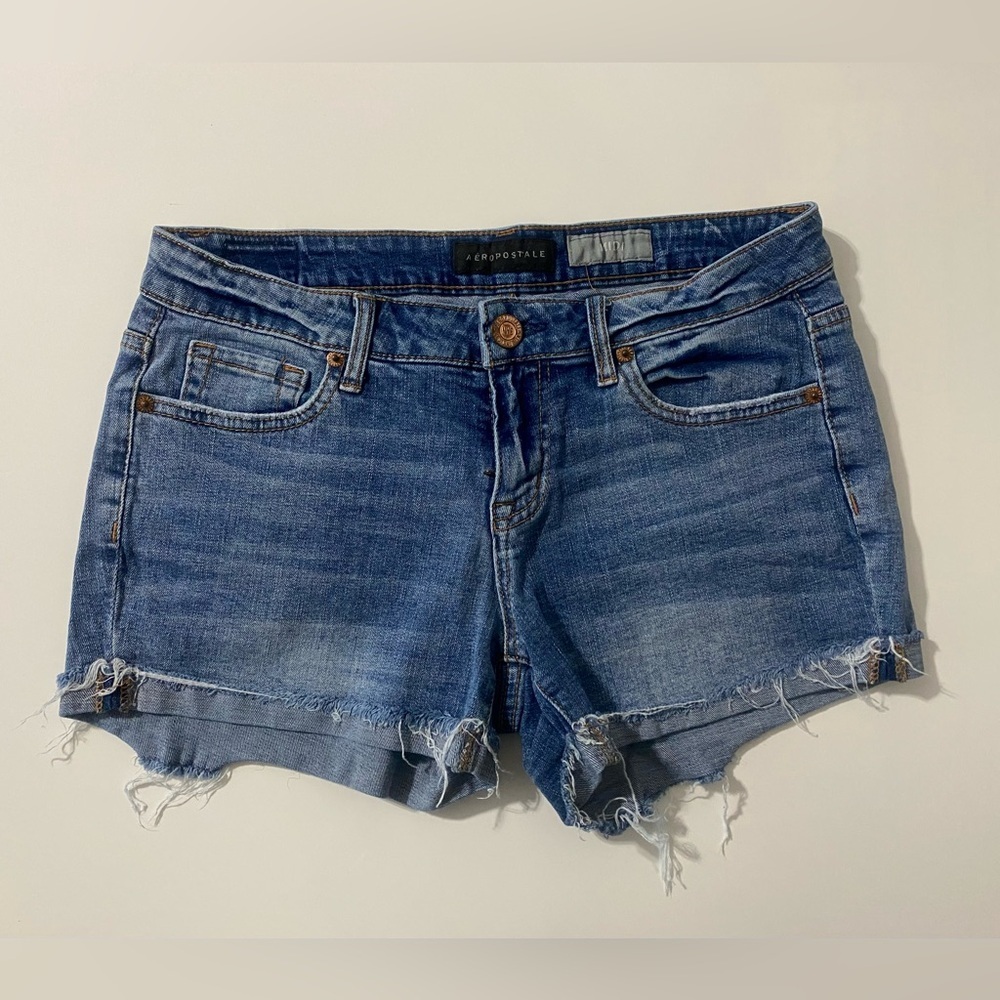 Aeropostale Women's Blue Denim Shorts